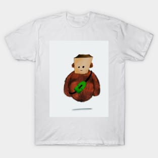 Papi Bear with a green sling bag T-Shirt